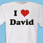 Personalized    "I Love You" T-Shirt